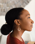 Brass Sunflower Earrings