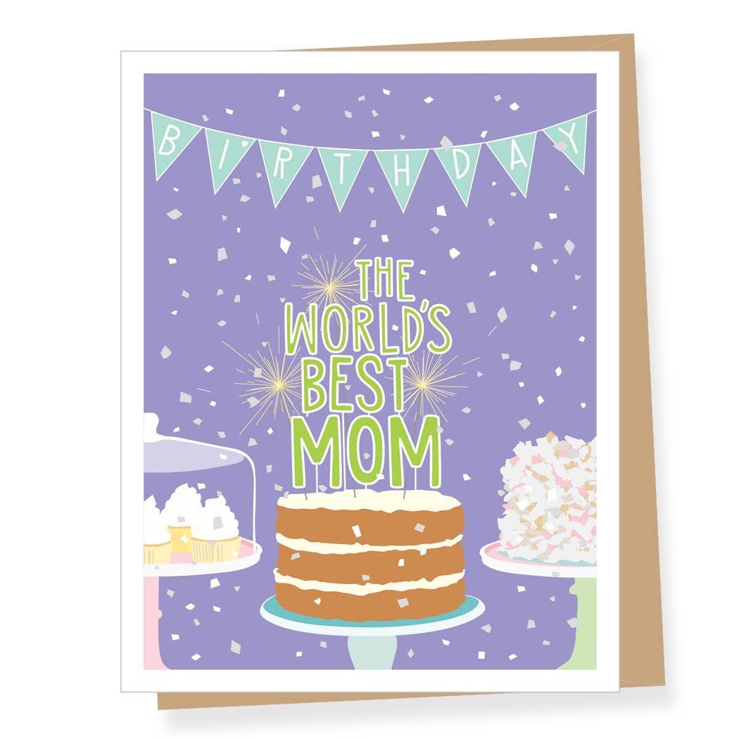 World's Best Mom Birthday | Greeting Card