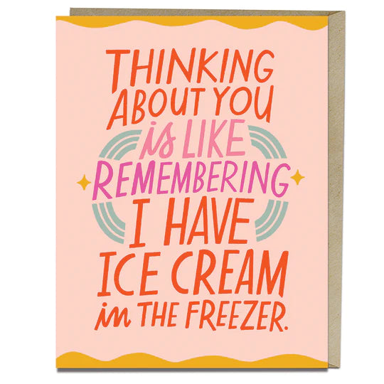 Ice Cream in the Freezer - Greeting Card