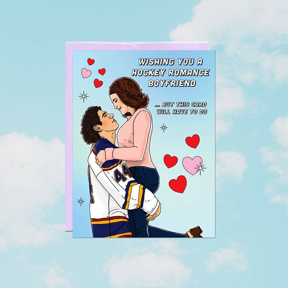 Hockey Romance Birthday | Greeting Card
