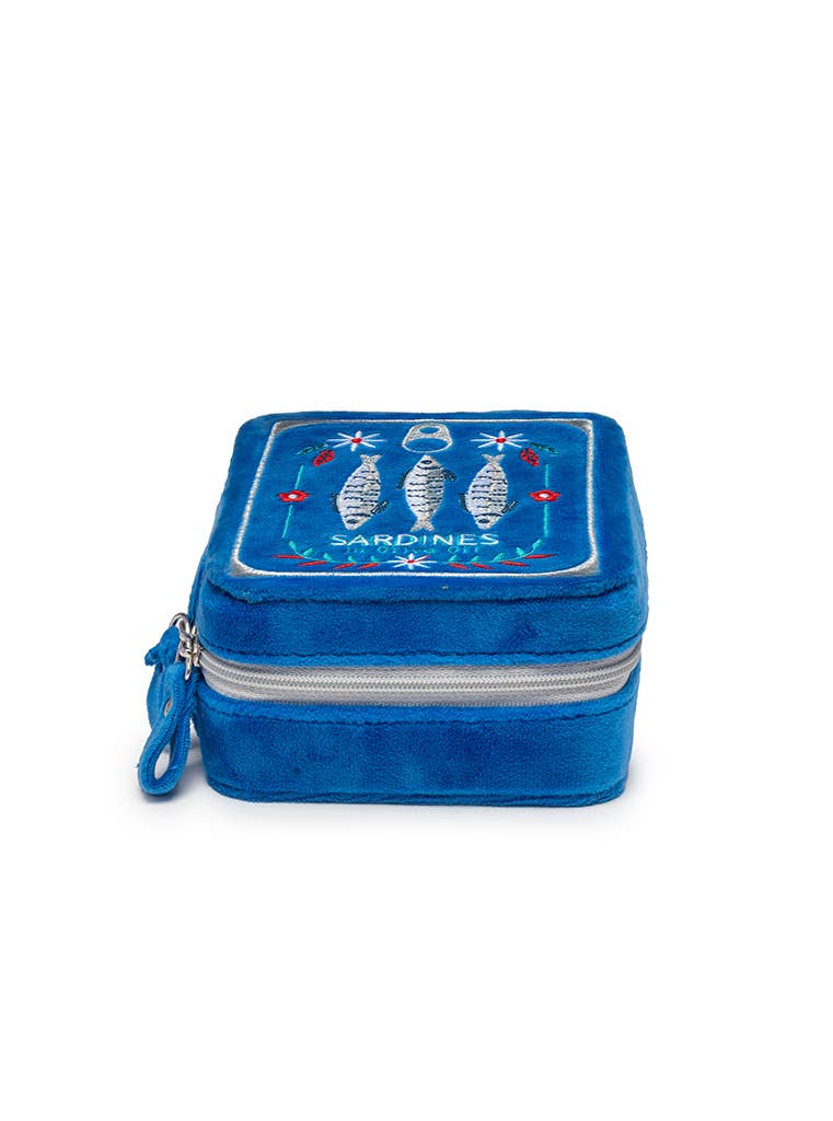 Velvet Jewelry Organizer - Sardine Can - Blue