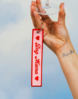 Dog Mama Embroidered Keychain