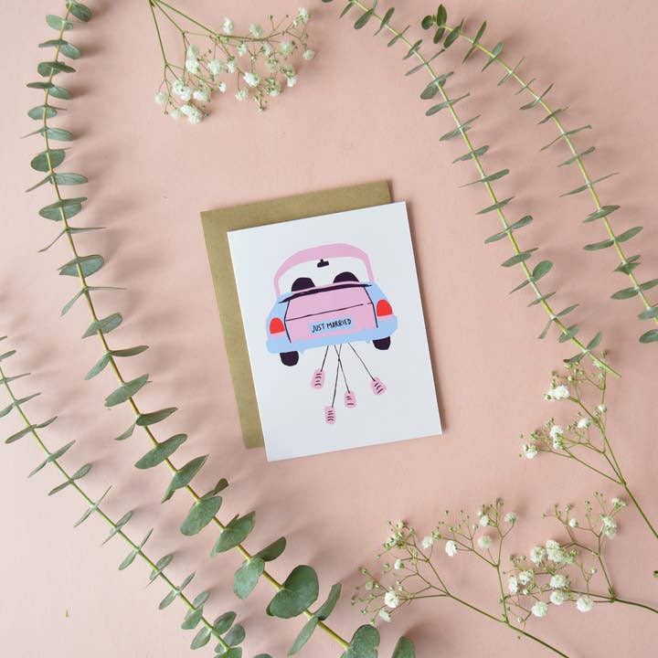 Just Married - Greeting Card