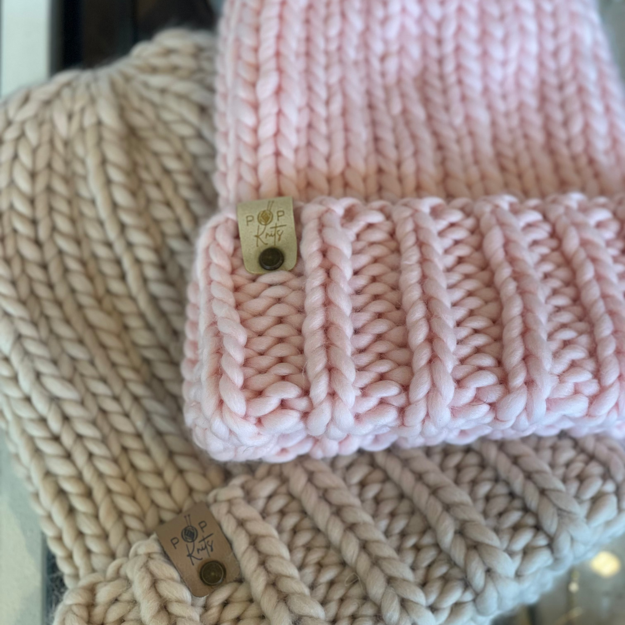 Merino Wool Hat: Light Beige