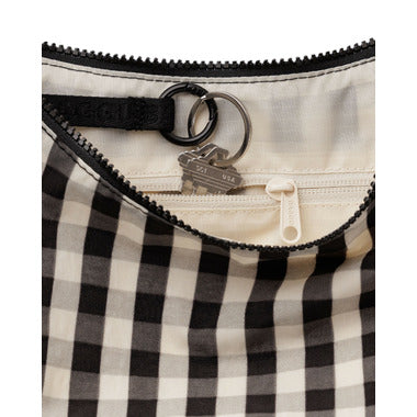 Baggu Small Crescent Bag | Black &amp; Cream Gingham