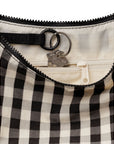 Baggu Small Crescent Bag | Black & Cream Gingham