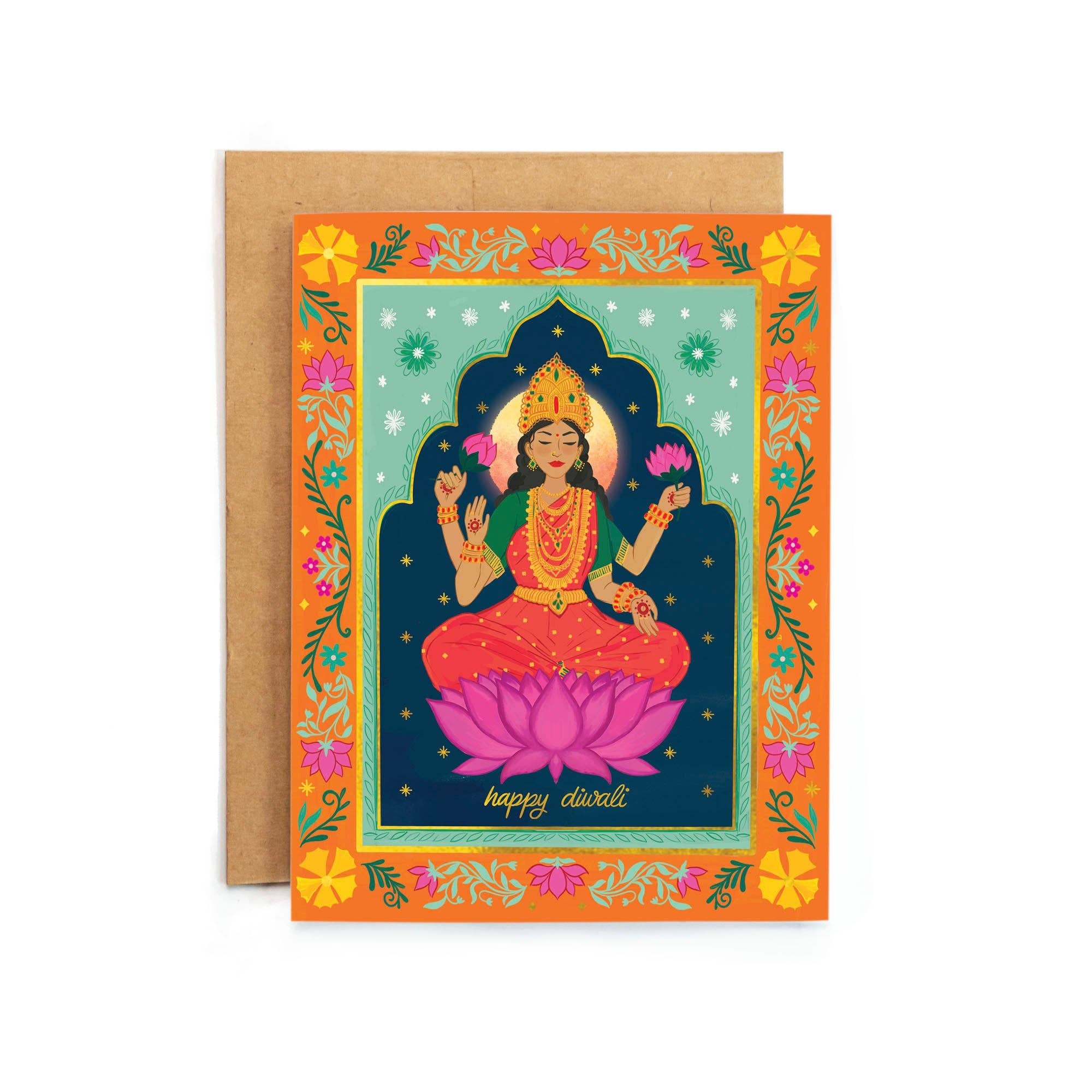 Diwali Lakshmi Greeting Card