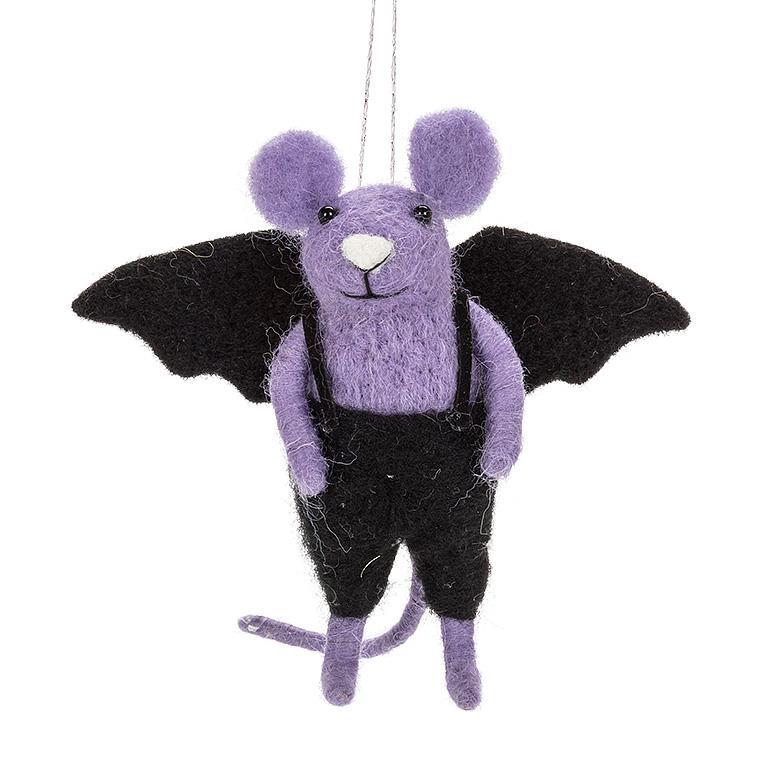 Bat Costume Mouse Felt Ornament