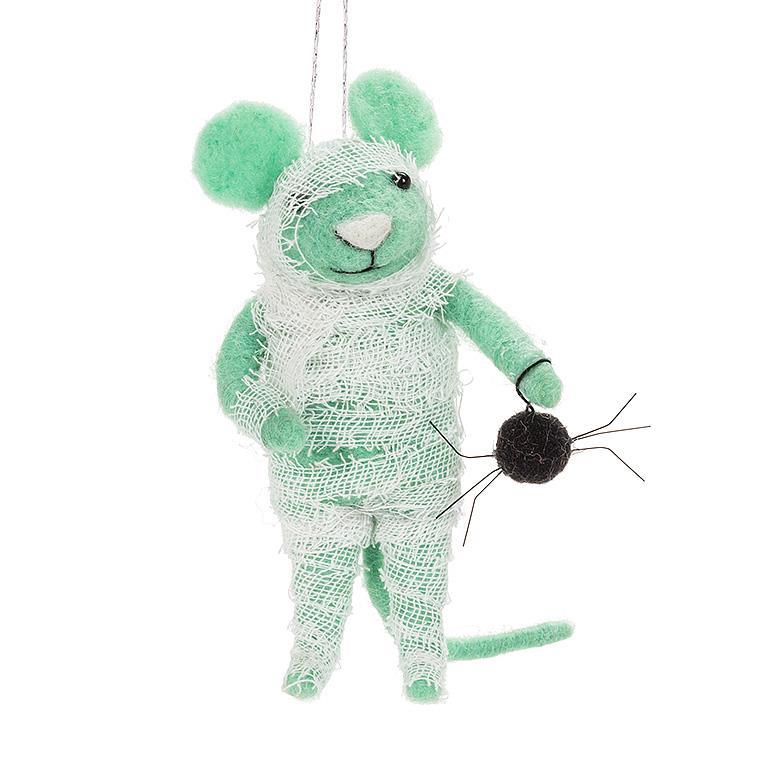Mummy Costume Mouse Felt Ornament