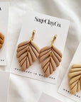 Gianna Clay Earrings | Warm Beige
