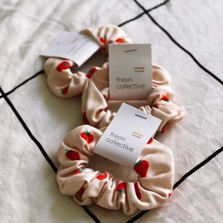 Strawberry Organic Cotton Scrunchie