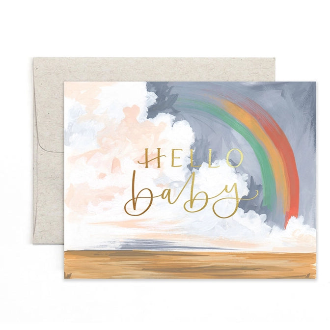 Hello Baby Rainbow - Greeting Card