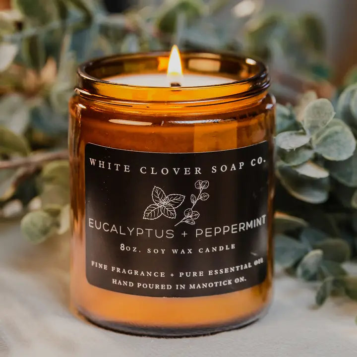Eucalyptus + Peppermint Soy Wax Candle