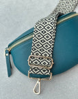 Crossbody Handbag:  Turquoise Leather