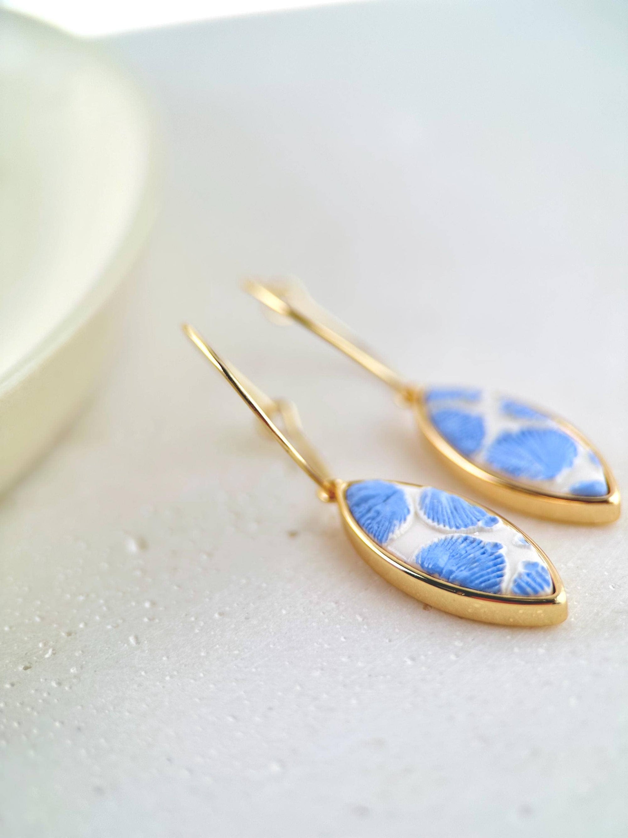Ellipse Pendant Hoop Earrings