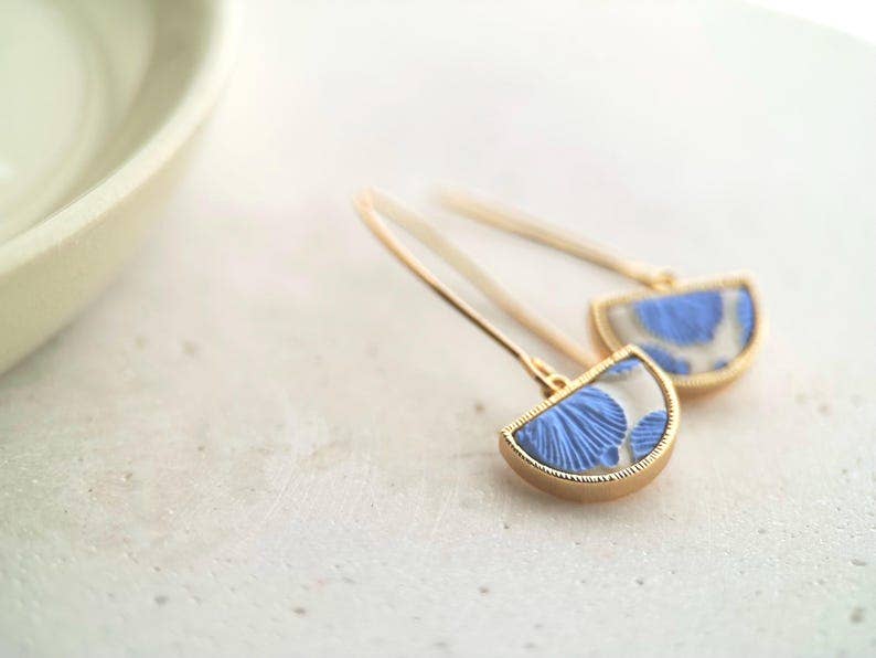 Semi-Circle Pendant Earrings