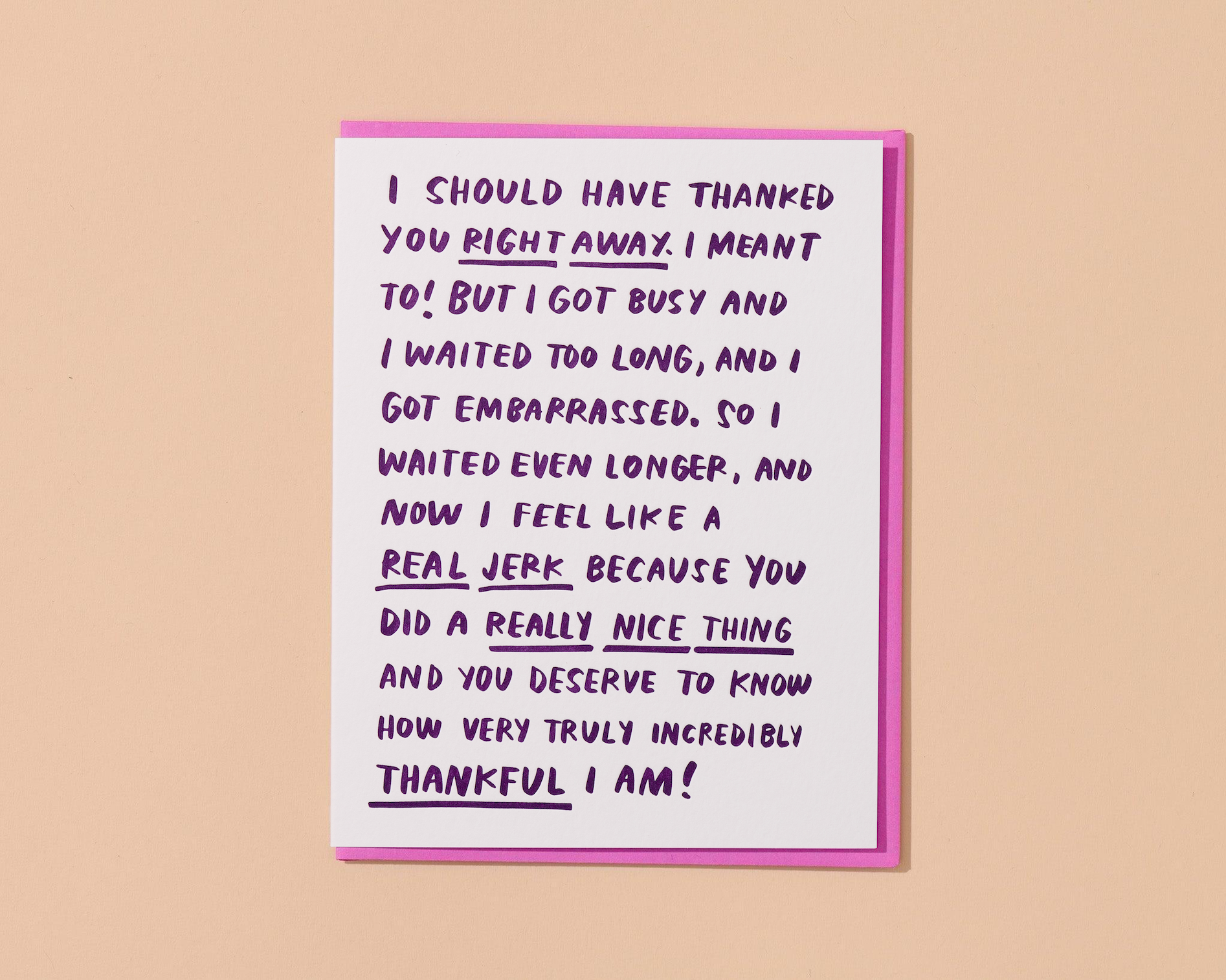 Belated Thank You Ramble | Greeting Card