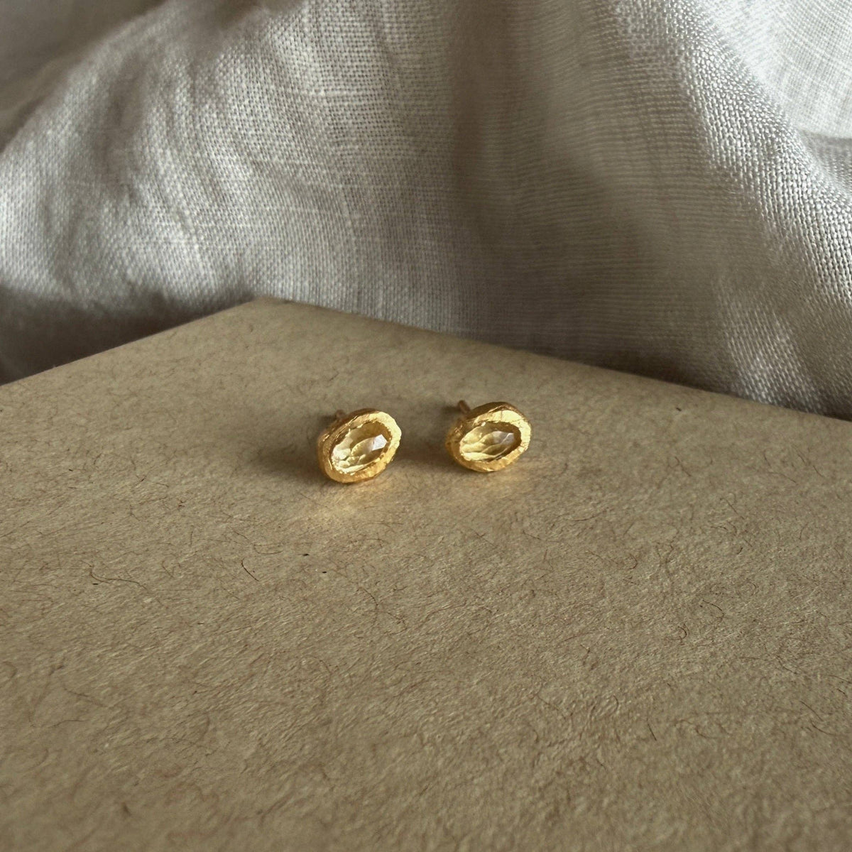 Skye Studs | Citrine
