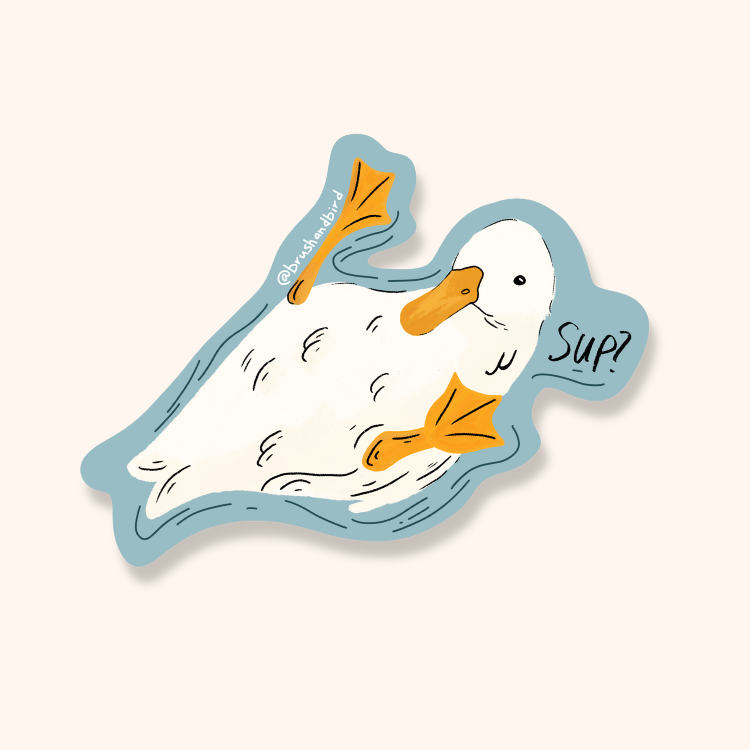 Cute Duck Vinyl Sticker