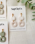 Harper Clay Earrings | Linen