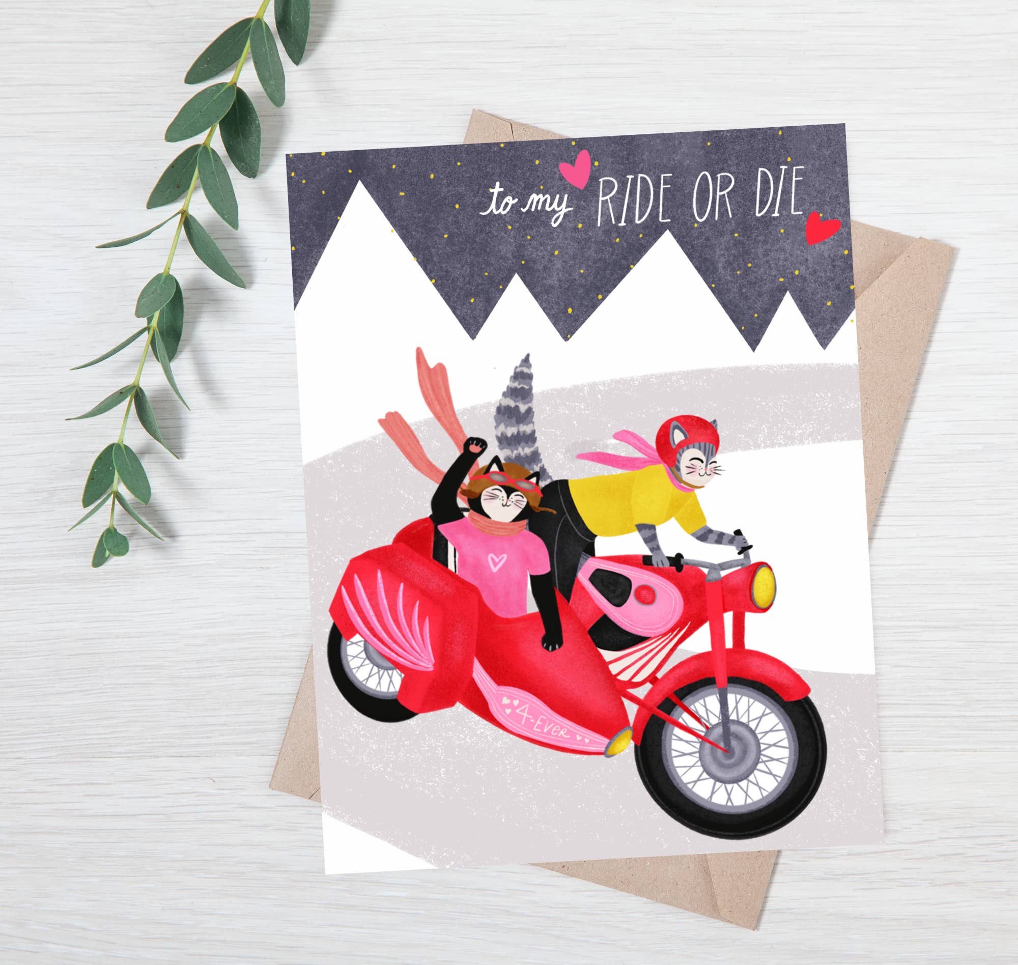 Motorcycle Cats | Greeting Card