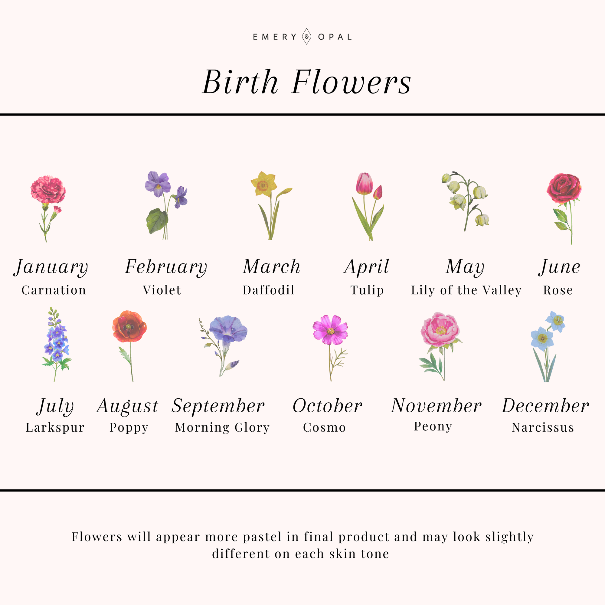 Bloom Birth Flower Necklace