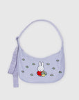 Medium Nylon Crescent Bag - Embroidered Miffy