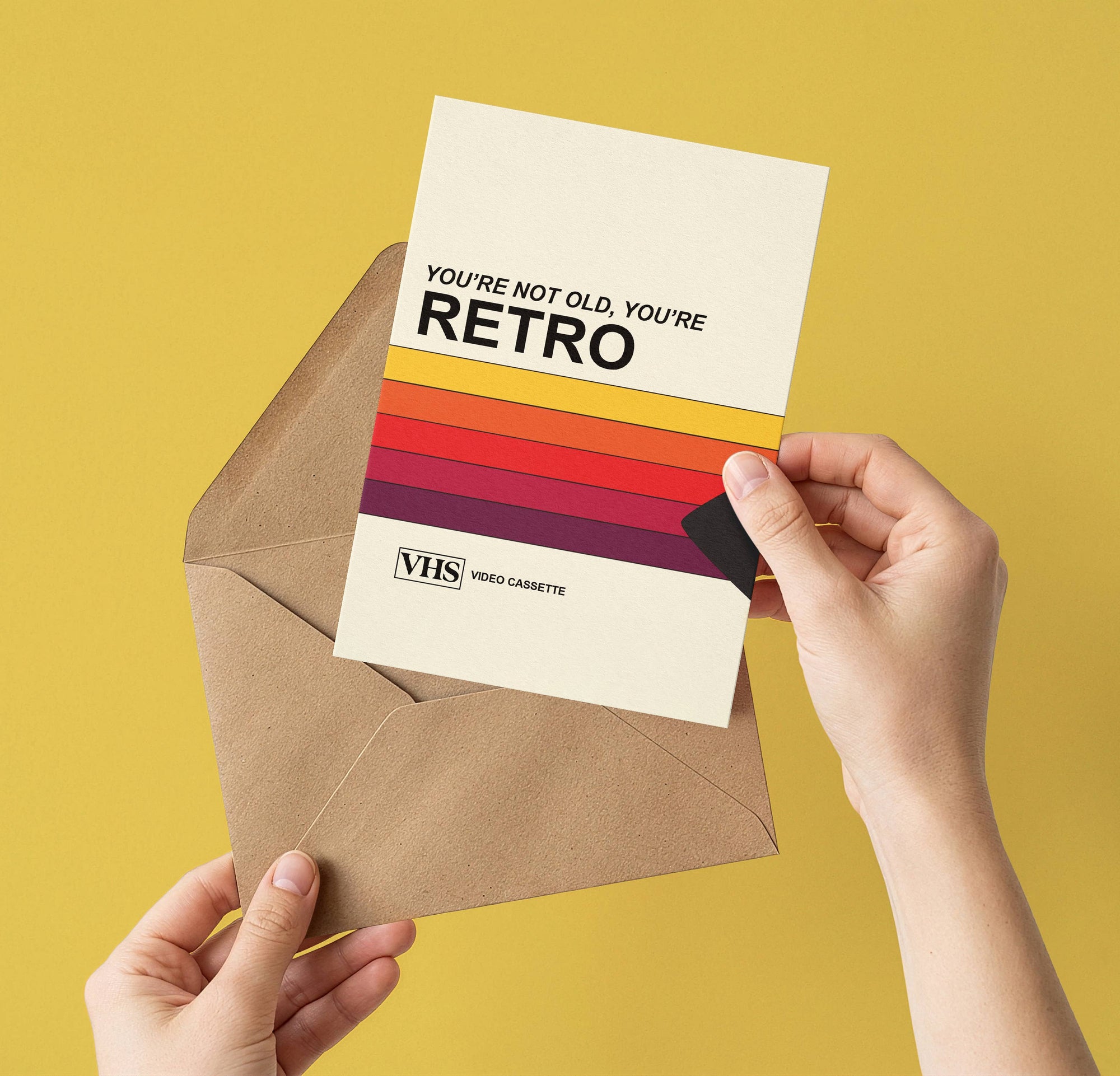 VHS You're Not Old You're Retro Card