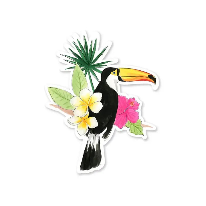 Tropical Pink Toucan Sticker