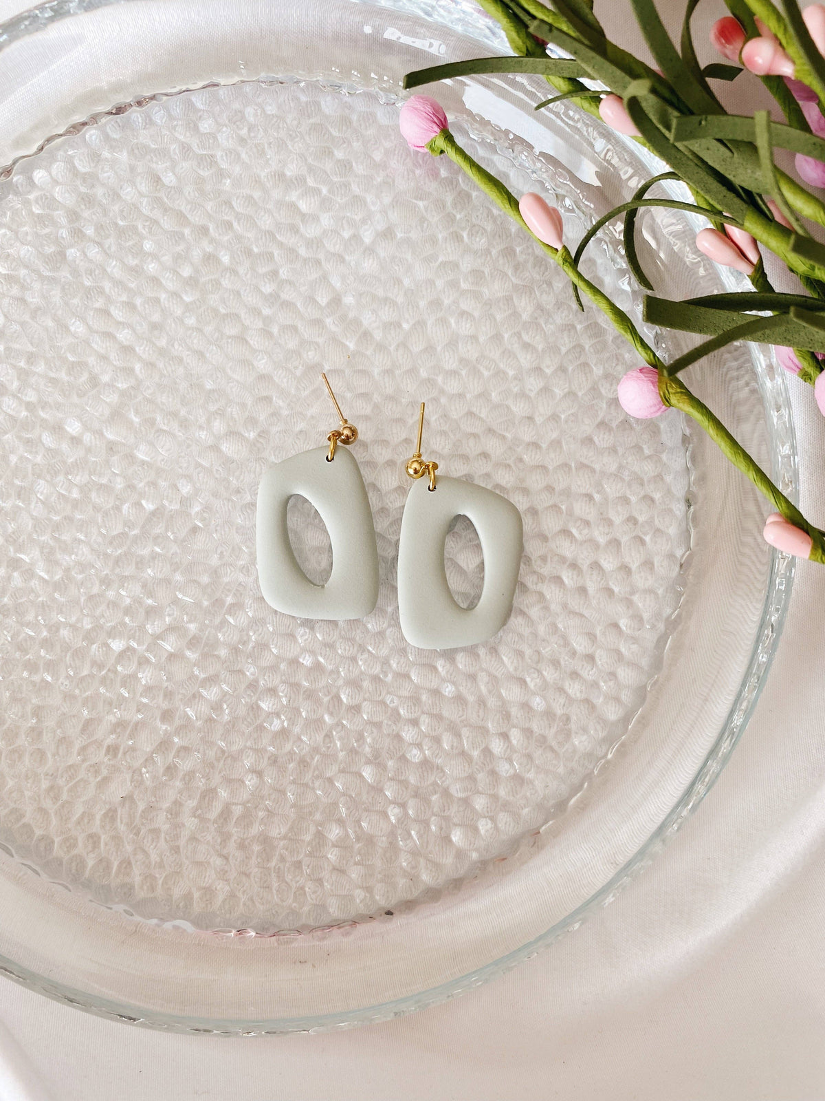 Dani Clay Earrings | Dried Sage
