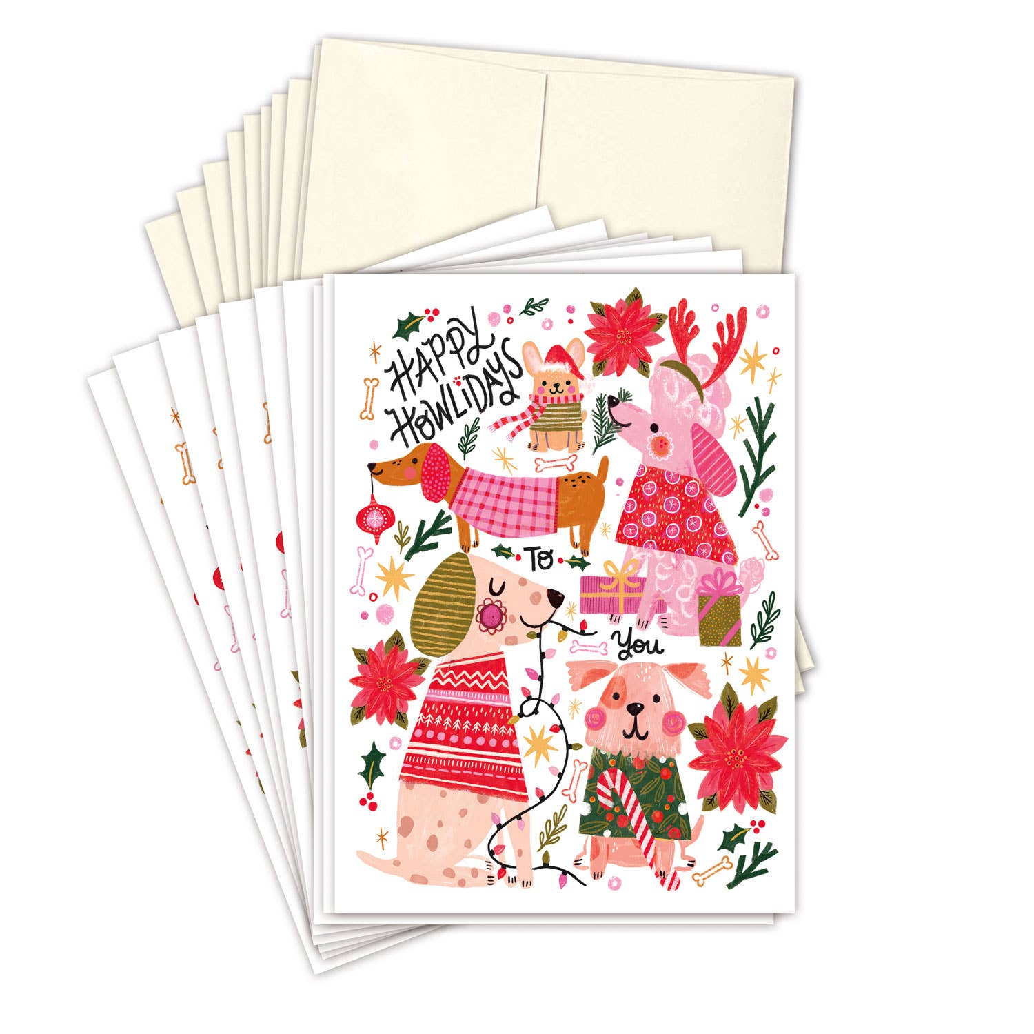 Howliday Dogs Boxed Holiday Cards - Set of 10