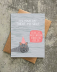 Hippo Swallow Cake | Greeting Card