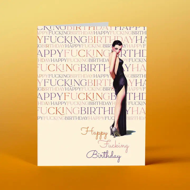 Happy Birthday Vamp Pin-Up | Greeting Card
