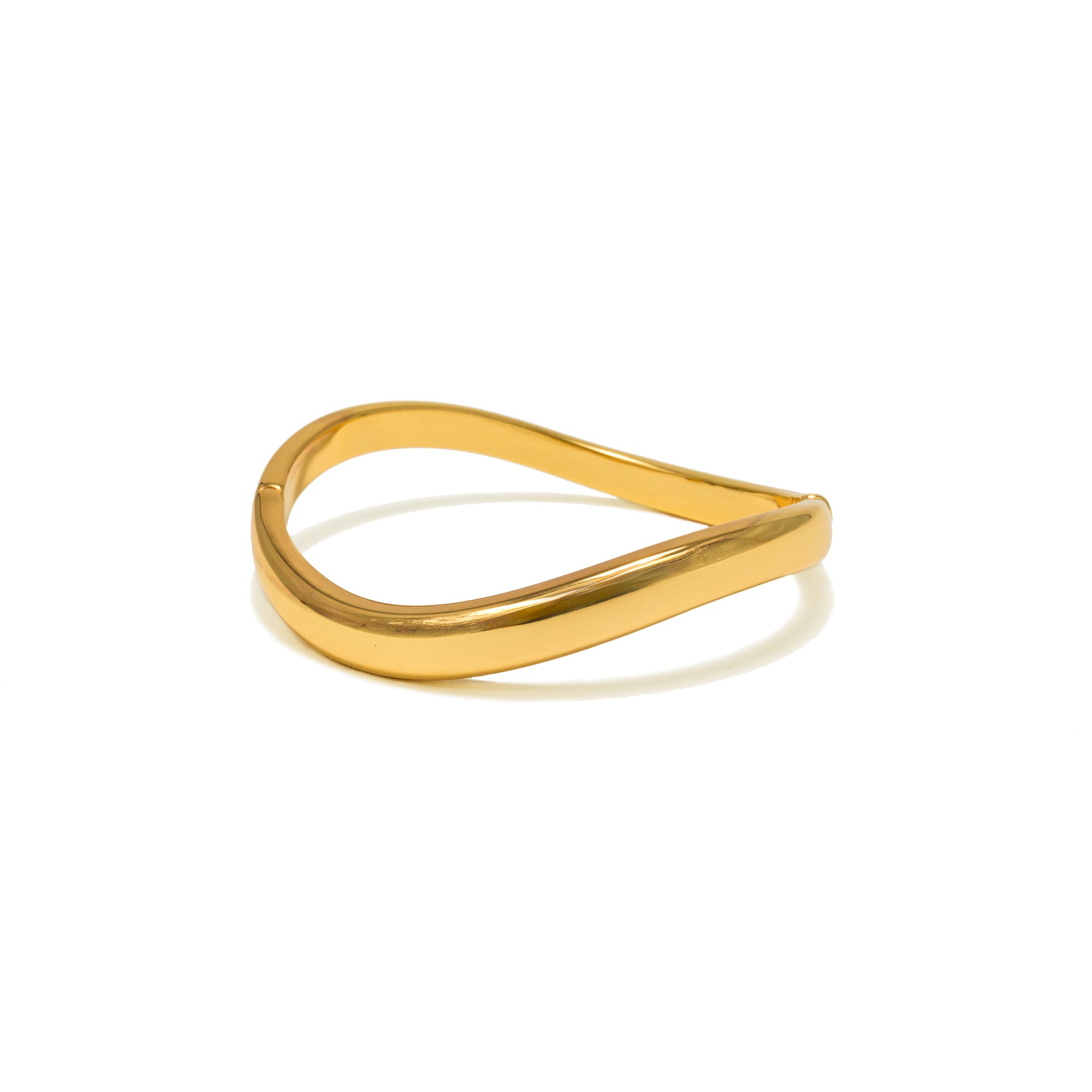 Wave Click Bangle | Gold