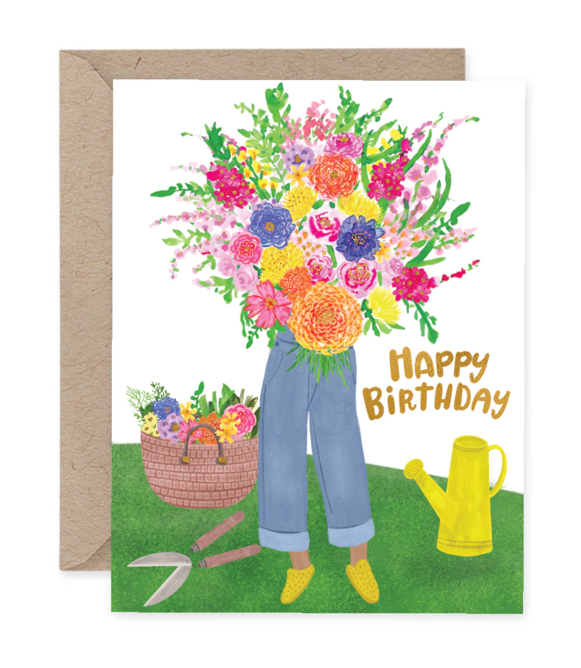Big Bunch of Garden Flowers | Greeting Card