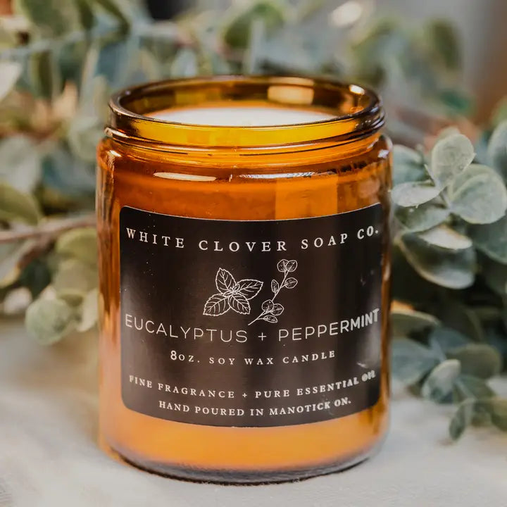 Eucalyptus + Peppermint Soy Wax Candle