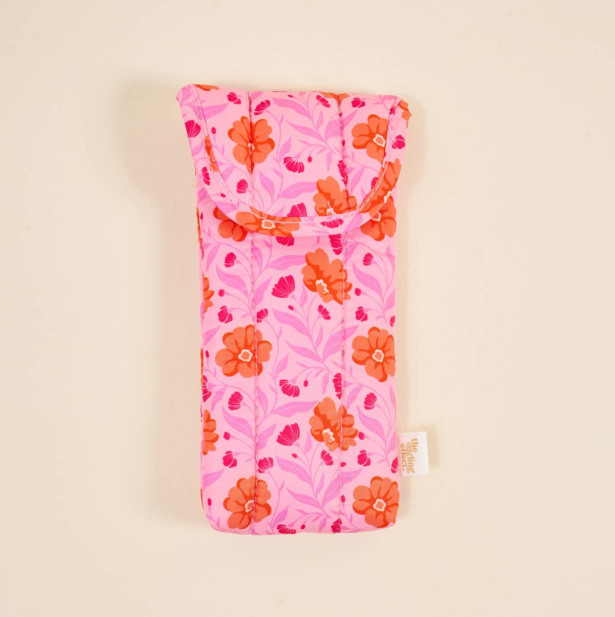 Puffy Sunglasses Case: Poppin' Petals Hot Pink