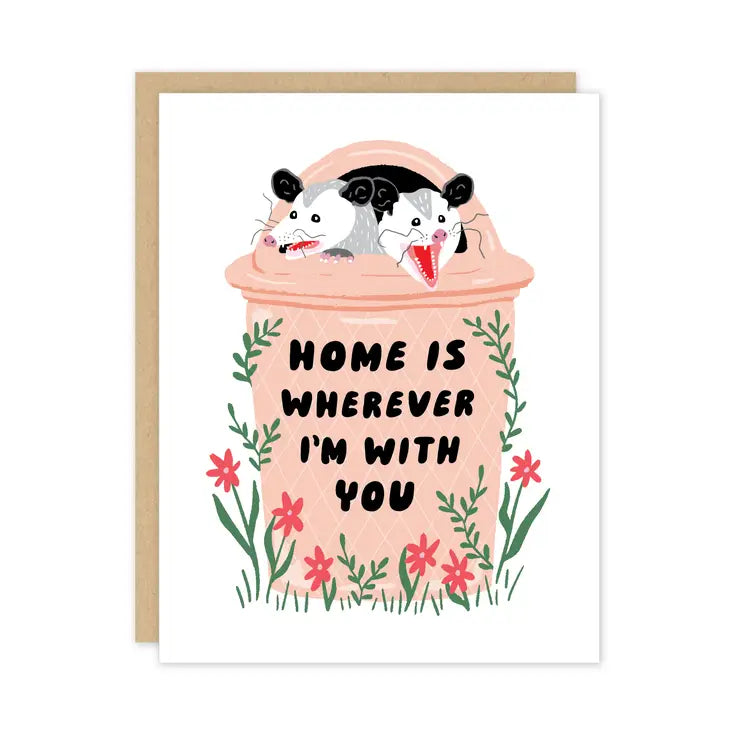 Possum Home Trash Love - Greeting Card