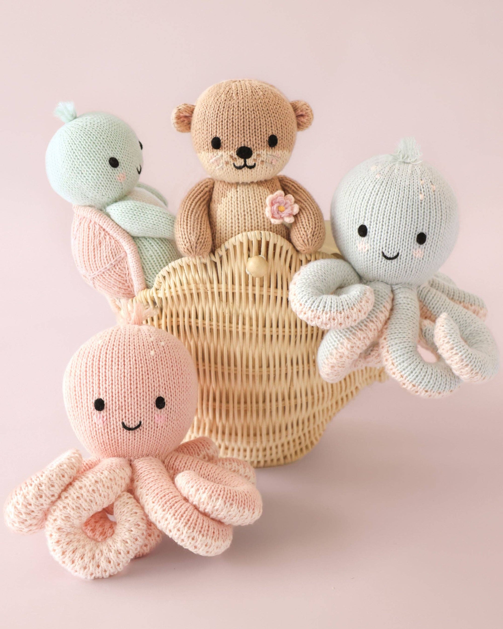 Baby Sea Turtle (kelp green) | Hand-Knit Doll