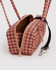 Baggu Small Bowler Bag | Tan Houndstooth