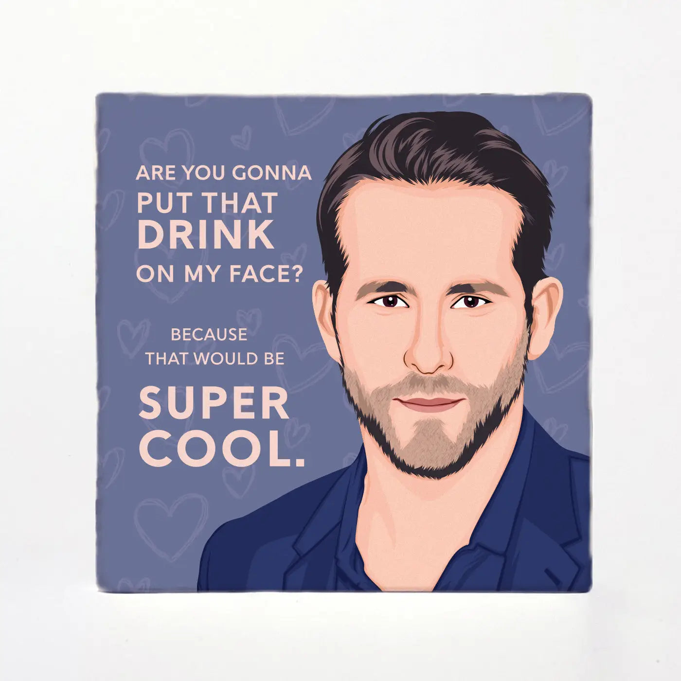 Ryan Reynolds&#39; Face Ceramic Coaster