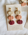 Pumpkin Dangle Clay Earrings | B