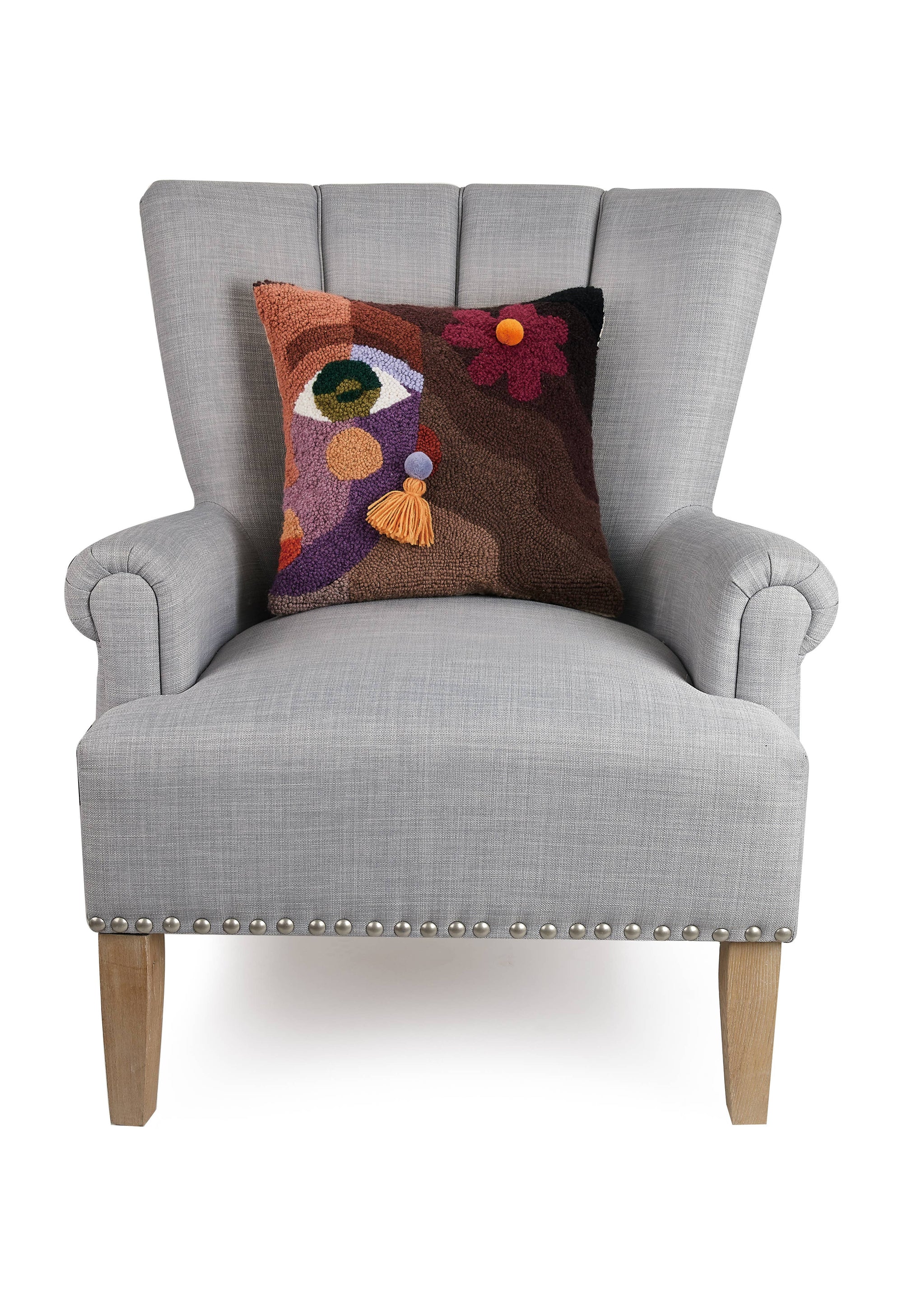 Ella Flower Pom Poms &amp; Tassel Pillow