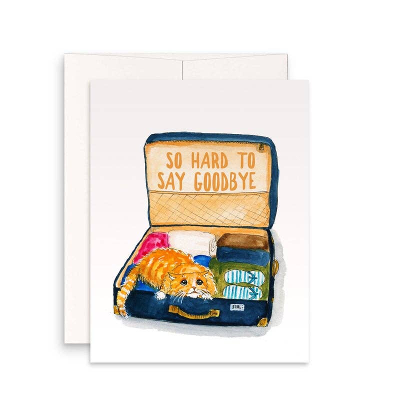 Luggage Cat - Funny Goodbye Card