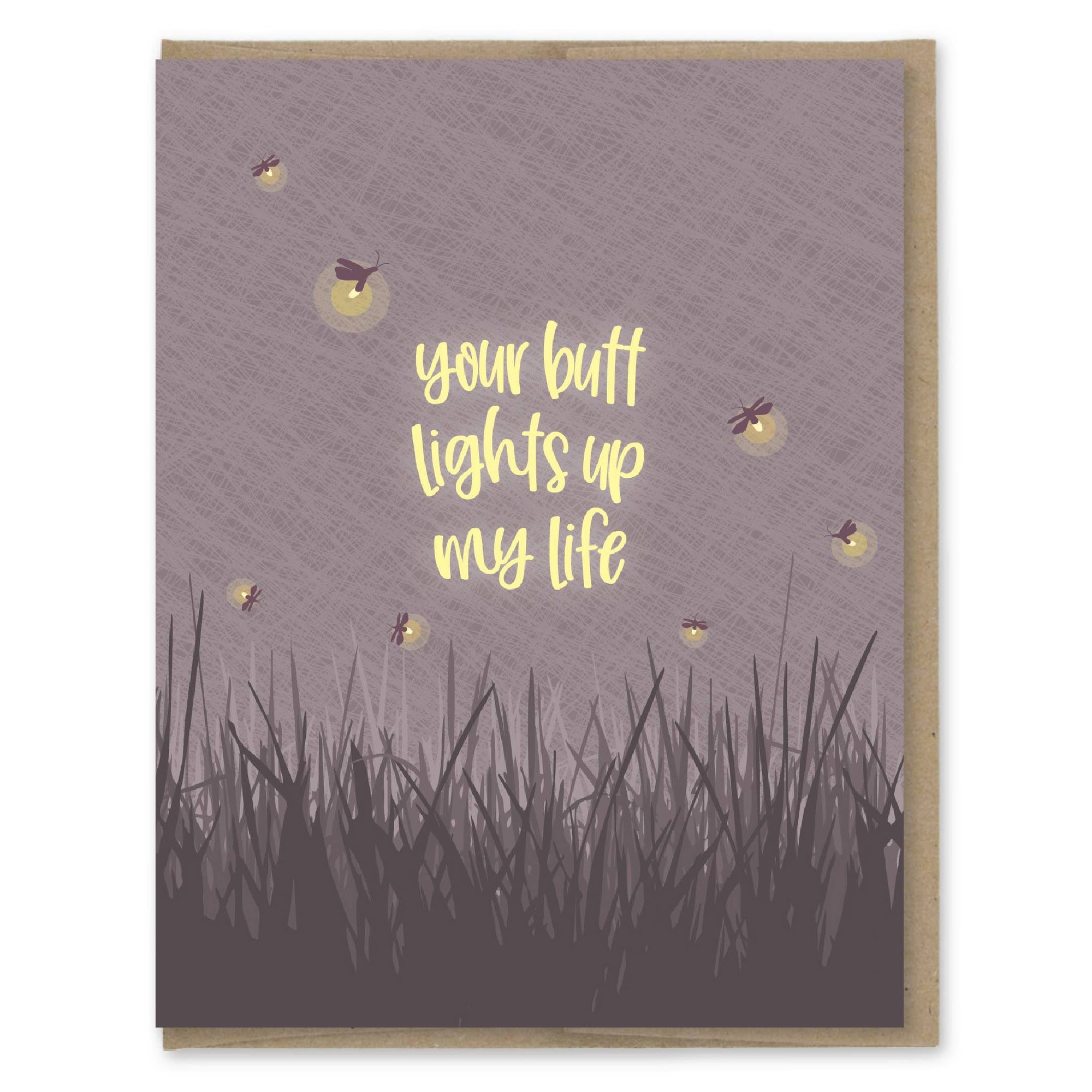 Butt Lights Fireflies | Greeting Card