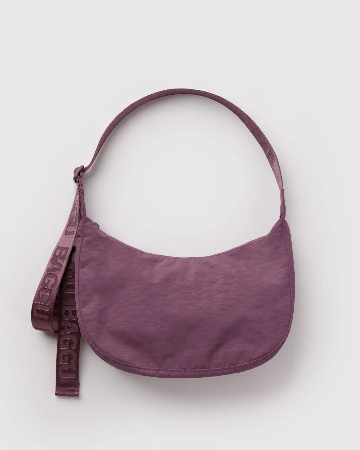 Medium Nylon Crescent Bag: Wild Plum