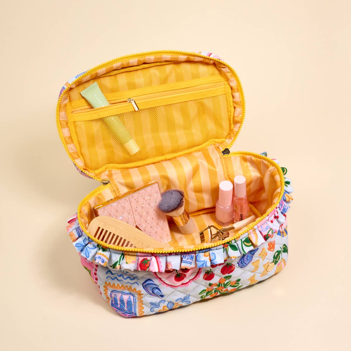 Glam &amp; Go Quilted Cosmetic Bag: Ciao Bella