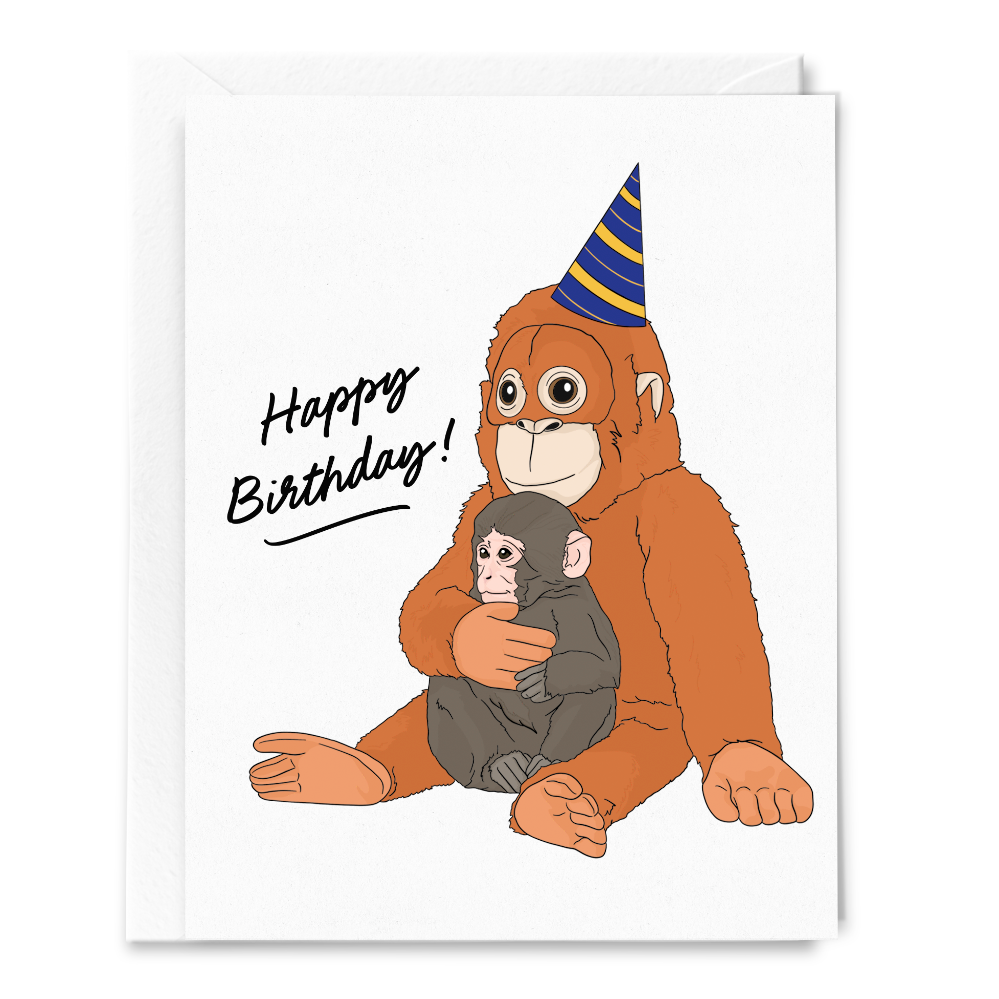 Punch the Macaque Monkey | Greeting Card