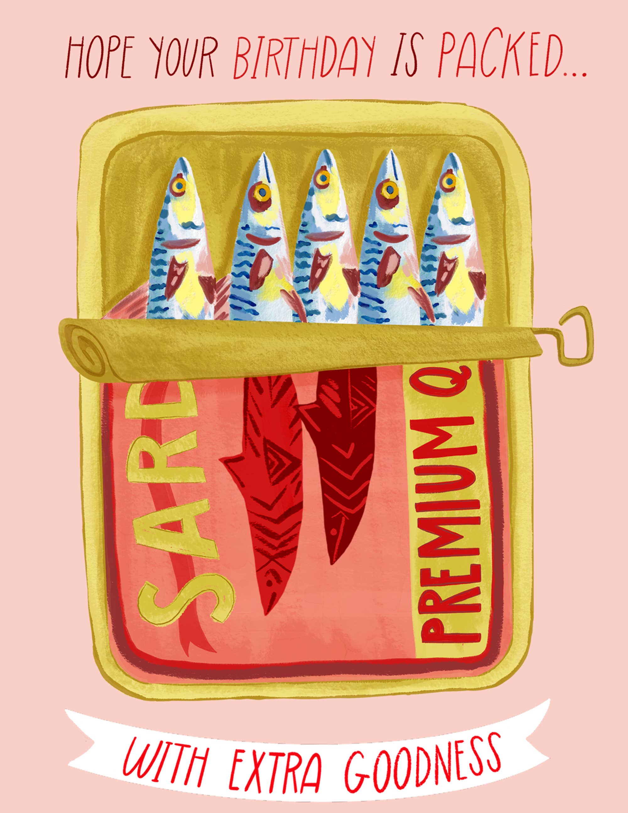 Packed Sardine Tin | Greeting Card
