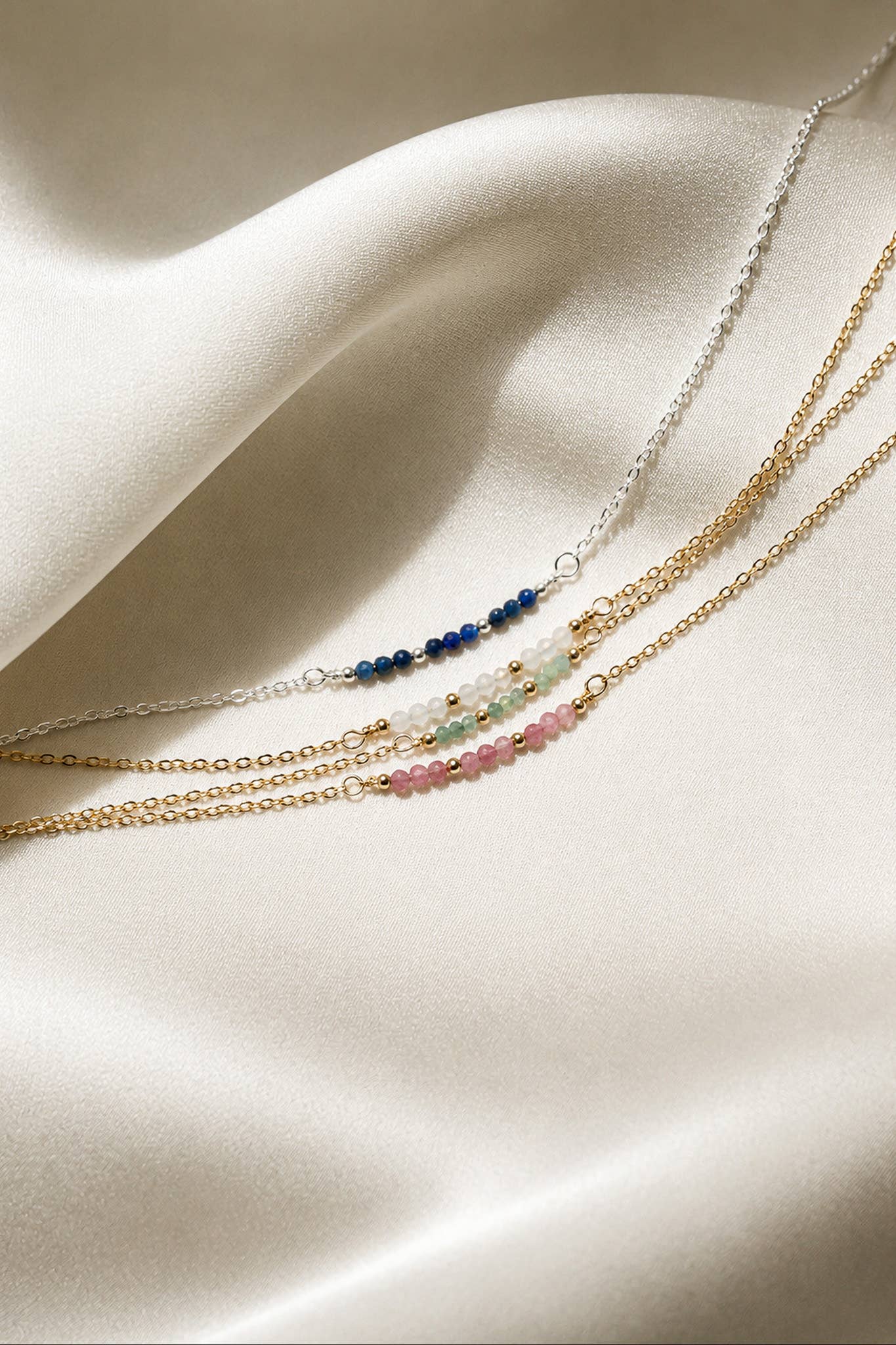 Birthstone Bar Necklace | Gold